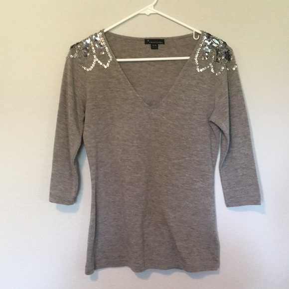 Gray embellished sweater - Picture 1 of 4